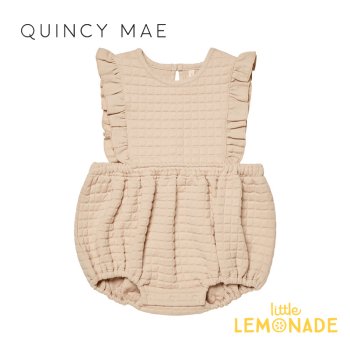 Quincy Mae RUFFLE BUBBLE ROMPER |  SHELL 6-12/12-18/18-24  ѡ  AW23 QM448CARA YKZ SALE