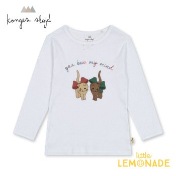 <img class='new_mark_img1' src='https://img.shop-pro.jp/img/new/icons1.gif' style='border:none;display:inline;margin:0px;padding:0px;width:auto;' /> 【Konges Sloejd】 MINNIE BLOUSE GOTS  【12か月/2歳/3歳】 BOW KITTY  ロンT 肌着 パジャマ 長袖シャツ AW23 YKZ KS6052