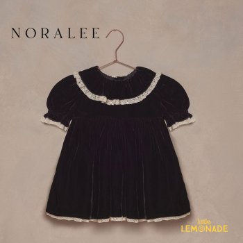 【NORALEE】 AMELIA DRESS | BLACK 【12か月/2歳/4歳】 アメリア ドレス NL050RAVN ブラック地 フォーマル AW23 YKZ