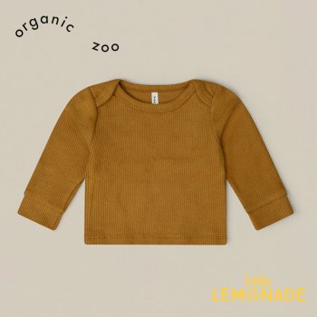 <img class='new_mark_img1' src='https://img.shop-pro.jp/img/new/icons1.gif' style='border:none;display:inline;margin:0px;padding:0px;width:auto;' />【Organic Zoo】 Brown Rib Long Sleeve Top 【1-2歳/2-3歳/3-4歳】 長袖 ブラウン リブ トップス 無地 ラウンドネック  AW23 13BRLST