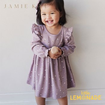 【Jamie kay】 Organic Cotton Frankie Dress 【1歳/2歳/3歳/4歳】 Goldie Quail 長袖 ワンピース ドレス Isabelle Collection