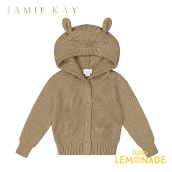 <img class='new_mark_img1' src='https://img.shop-pro.jp/img/new/icons1.gif' style='border:none;display:inline;margin:0px;padding:0px;width:auto;' />【Jamie kay】 Goldie Cardigan Pecan 【6-12か月/1歳/2歳/3歳/4歳】 カーディガン くま耳付 ニット Isabelle Collection
