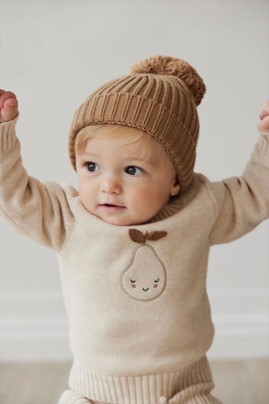 Jamie kay】 Lennon Jumper Oatmeal Marle 【6-12か月/1歳/2歳/3