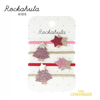 <img class='new_mark_img1' src='https://img.shop-pro.jp/img/new/icons1.gif' style='border:none;display:inline;margin:0px;padding:0px;width:auto;' />【Rockahula Kids】 Jolly Glitter Xmas Tree Ponies-MULTI  (X502)  ジョリー グリッター ツリー ポニー ヘアゴムセット 23AW