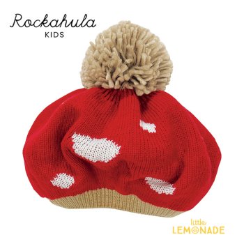 <img class='new_mark_img1' src='https://img.shop-pro.jp/img/new/icons1.gif' style='border:none;display:inline;margin:0px;padding:0px;width:auto;' />【Rockahula Kids】 Toadstool Knitted Beret ( T2091R-1)  3-6歳サイズ きのこ ニット ベレー帽 帽子 子ども用帽子 23AW