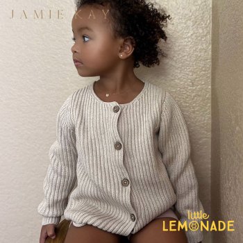 【Jamie kay】 Goldie Cardigan 【6-12か月/1歳/2歳/3歳/4歳】 Oatmeal Marle カーディガン ニットViolet Collection SALE