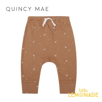 【Quincy Mae】 DRAWSTRING PANT | MOONS 【6-12か月/12-18か月/18-24か月/2-3歳】 パンツ ズボン 月 YKZ AW23 QM003RUSS