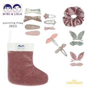  【Mimi&Lula ミミアンドルーラ】  Stocking PINK 2023 キッズ用 アクセサリー ピンク クリスマス 134005-04