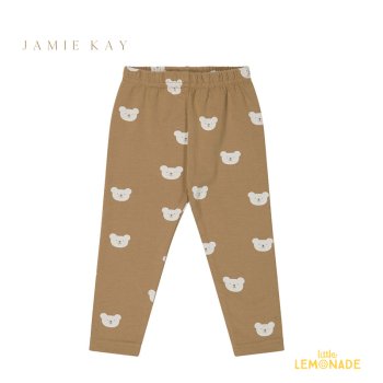 【Jamie kay】 Organic Cotton Legging 【6-12か月/1歳/2歳/3歳/4歳】 Bears Caramel Cream レギンス くま Fleur Collection