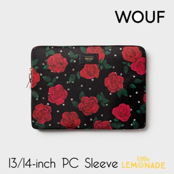 【WOUF】 Rosie 13インチ&14インチ PCケース Rosie Laptop Sleeve 薔薇 バラ 花柄 13inch 14inch PC Sleeve (S230028) 