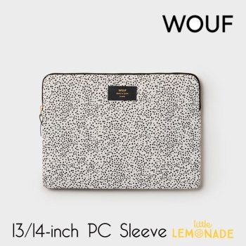 <img class='new_mark_img1' src='https://img.shop-pro.jp/img/new/icons1.gif' style='border:none;display:inline;margin:0px;padding:0px;width:auto;' />【WOUF】 Dottie Laptop Sleeve 13inch&14inch ドット柄 モノトーン パソコン用スリーブ PCケース パソコンスリーブ (S230002 ) 
