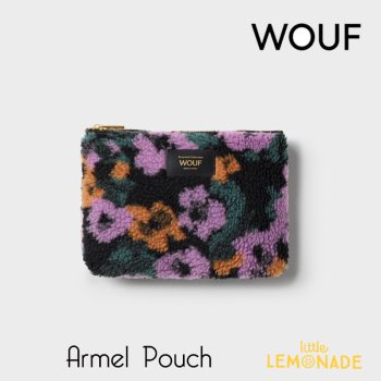 <img class='new_mark_img1' src='https://img.shop-pro.jp/img/new/icons1.gif' style='border:none;display:inline;margin:0px;padding:0px;width:auto;' />【WOUF】 Armel Pouch ポーチ フラワー 花柄  もこもこ 24 x 16 x 1.5cm マチ無し ボタニカル (TML230038) 