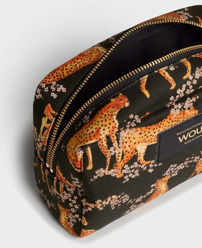WOUF】化粧ポーチ Salome Toiletry Bag マチ付きポーチ ヒョウ