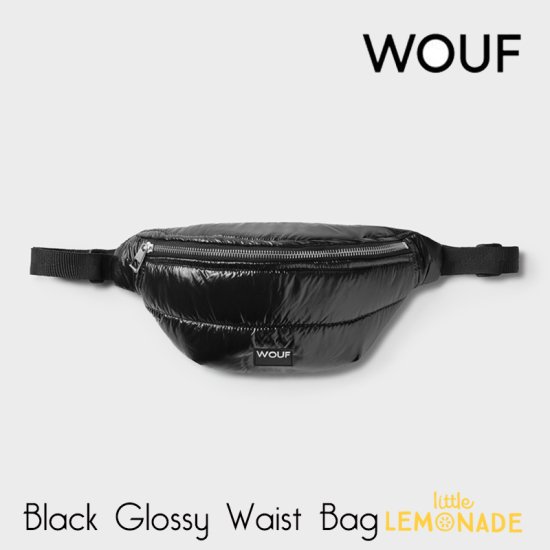WOUF】ウェストポーチ Black Glossy Waist Bag 黒 レザー ウエスト