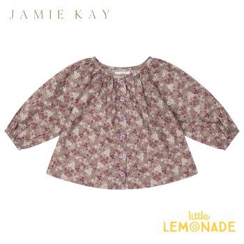 【Jamie kay】 Organic Cotton Heather Blouse 【1歳/2歳/3歳/4歳】 Pansy Floral Fawn ブラウス トップス Dahlia 