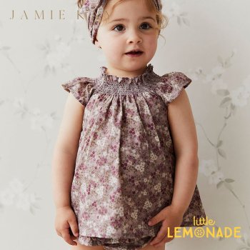 【Jamie kay】 Organic Cotton Tamara Top 【6-12か月/1歳】  Pansy Floral Fawn トップス チュニック 花柄 Dahlia 