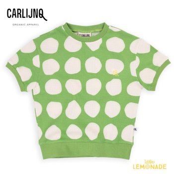 <img class='new_mark_img1' src='https://img.shop-pro.jp/img/new/icons1.gif' style='border:none;display:inline;margin:0px;padding:0px;width:auto;' />【CarlijnQ】 Super dots - sweater short sleeve【86/92・98/104・110/116】 ドット柄 半袖 Tシャツ  (SS24-SUP026) YKZ