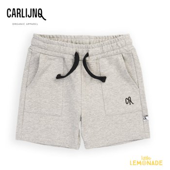 <img class='new_mark_img1' src='https://img.shop-pro.jp/img/new/icons1.gif' style='border:none;display:inline;margin:0px;padding:0px;width:auto;' />【CarlijnQ】 Dice - shorts loose fit 【86/92・98/104・110/116】 グレー ロゴ ワンポイント ショーツ  (SS24-BSC181) YKZ