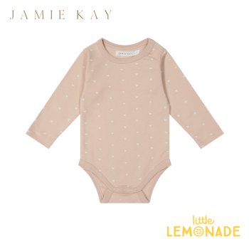 <img class='new_mark_img1' src='https://img.shop-pro.jp/img/new/icons1.gif' style='border:none;display:inline;margin:0px;padding:0px;width:auto;' />【Jamie Kay】 Long Sleeve Bodysuit 【3-6か月/6-12か月/1歳】 Mon Amour Rose ロンパース ボディ Triple Treat SS24