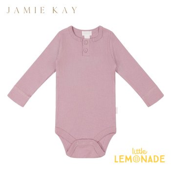 <img class='new_mark_img1' src='https://img.shop-pro.jp/img/new/icons1.gif' style='border:none;display:inline;margin:0px;padding:0px;width:auto;' />【Jamie Kay】 Modal Long Sleeve Bodysuit 【3-6か月/6-12か月/1歳】 Vintage Violet ロンパース ボディ Triple Treat SS24