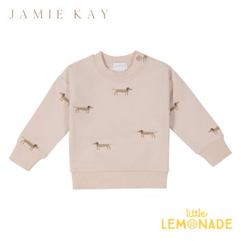 <img class='new_mark_img1' src='https://img.shop-pro.jp/img/new/icons1.gif' style='border:none;display:inline;margin:0px;padding:0px;width:auto;' />【Jamie Kay】Kit Sweatshirt 【1歳/2歳/3歳】 Basil The Dog Shell 長袖 スウェット トップス Heidi collection SS24