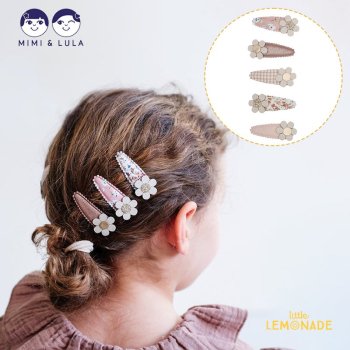 <img class='new_mark_img1' src='https://img.shop-pro.jp/img/new/icons1.gif' style='border:none;display:inline;margin:0px;padding:0px;width:auto;' />【Mimi&Lula】Daisy mini mabel clips  デイジーフラワー モチーフ ヘアクリップセット ヘアピン ミミ＆ルーラ 142030 69