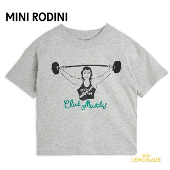 <img class='new_mark_img1' src='https://img.shop-pro.jp/img/new/icons1.gif' style='border:none;display:inline;margin:0px;padding:0px;width:auto;' /> 【Mini Rodini】 CLUB MUSCLES SP SS TEE Tシャツ  【80/86・92/98・104/110】  Tシャツ グレー YKZ SS24 (2422014394)