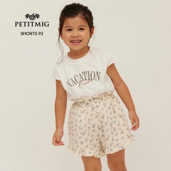 PETITMIG shorts P2 1-2/80cm - 4-5/110cmۥ硼ȥѥ Ҳ ֥륬 ץߥ ѥ Summer SS24 YKZ