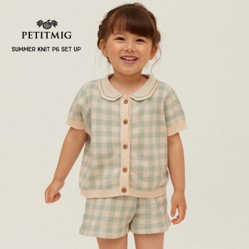 <img class='new_mark_img1' src='https://img.shop-pro.jp/img/new/icons1.gif' style='border:none;display:inline;margin:0px;padding:0px;width:auto;' />PETITMIG summer knit P6 set up 1-2/80cm - 4-5/110cmۥåȥå ޡ˥å ץߥ ѥ Summer SS24 YKZ