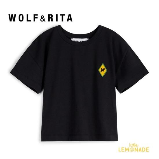 【新品】wolf&rita アルファベットシャツ 8y WOLF&RITA】GISELA BLACK 【2歳・4歳・6歳】 Tシャツ T-shirt