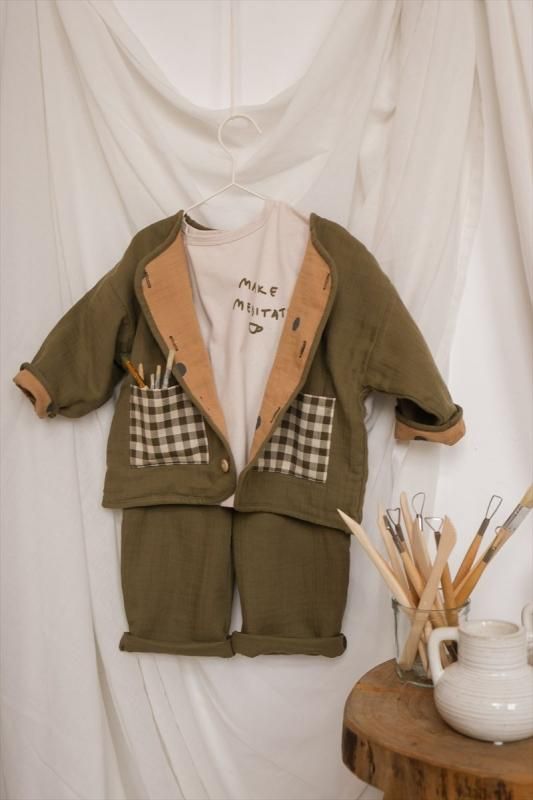 organic zoo】Olive Fisherman Pants 【1-2歳/2-3歳/3-4歳