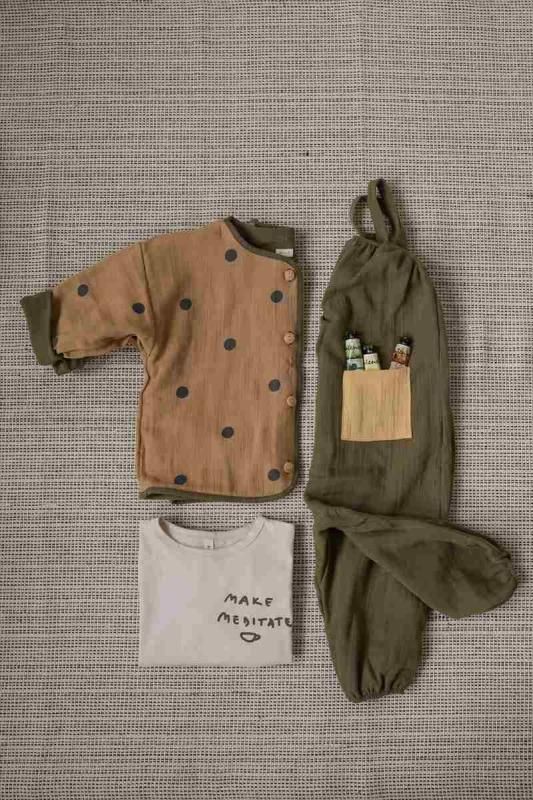 organic zoo Olive Artisan Jumpsuit｜オリーブカラー
