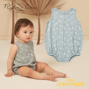 RyleeCruBUBBLE ONESIE6-12/12-18 BLUE DAISY 󥸡 Ρ꡼ ѡ  ֥롼ǥ SS24 RC009NABU YKZ