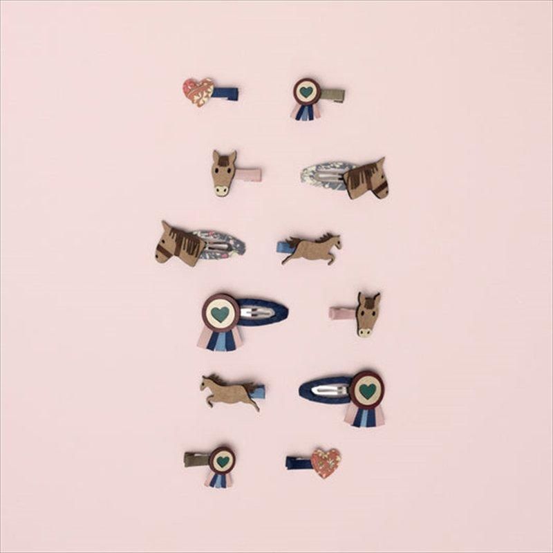 Mimi&Lula】Pony mini clips HORSE & HOUND ヘアクリップ 8個