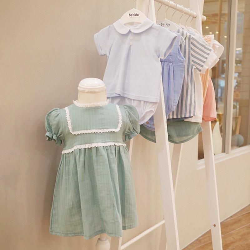 babidu】VESTIDO AZUCENA UNICO【2歳・3歳・4歳】半袖