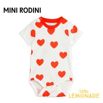 <img class='new_mark_img1' src='https://img.shop-pro.jp/img/new/icons1.gif' style='border:none;display:inline;margin:0px;padding:0px;width:auto;' />Mini Rodini Hearts aop ss body Red68/74 / 80/86 Ⱦµܥǥ ֥ϡ (24640101) ѥ YKZ AW24pre