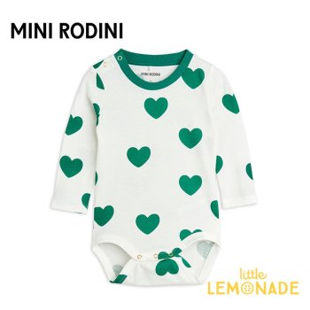 <img class='new_mark_img1' src='https://img.shop-pro.jp/img/new/icons1.gif' style='border:none;display:inline;margin:0px;padding:0px;width:auto;' />Mini Rodini Hearts aop ls body Green 68/74 / 80/86 ۡĹµܥǥ Хϡ (24640105) ѥ YKZ AW24pre