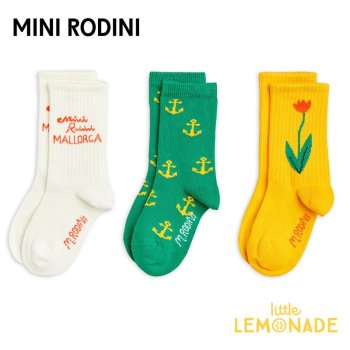 <img class='new_mark_img1' src='https://img.shop-pro.jp/img/new/icons1.gif' style='border:none;display:inline;margin:0px;padding:0px;width:auto;' />Mini Rodini Mallorca 3-pack socks 20/23(12-14cm)24/27(14-16cm)۷3ȥå  (24660103)  KTZ AW24pre