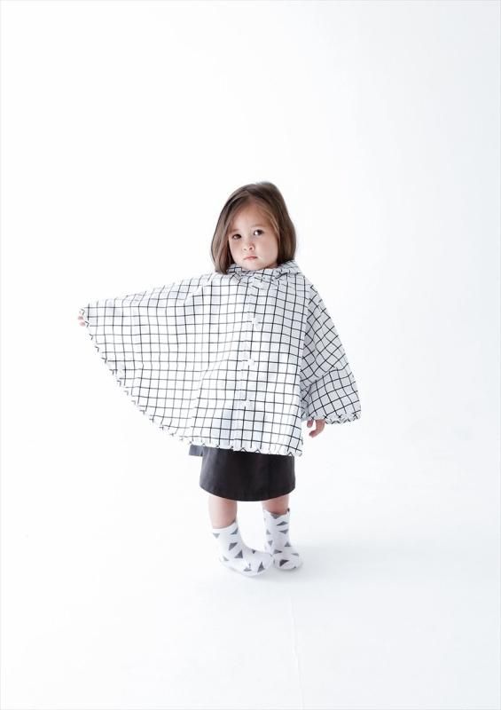 96猫 ポンチョ chocolatesoup】 GEOMETRY RAINPONCHO 【90cm /100cm】 ANIMAL