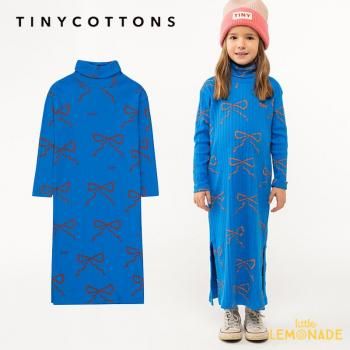 tinycottons BOWS MOCKNECK DRESS  3С blue ܥ ϥͥå  ԡ AW24SALEm-046-P22 