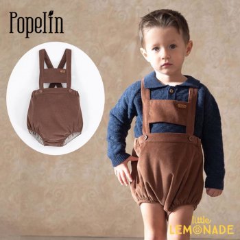 Popelin MOD.5.1 Ochre-coloured corduroy romper suit with bib 6-9/9-12/12-18ۥѡ AW24 TMPZ