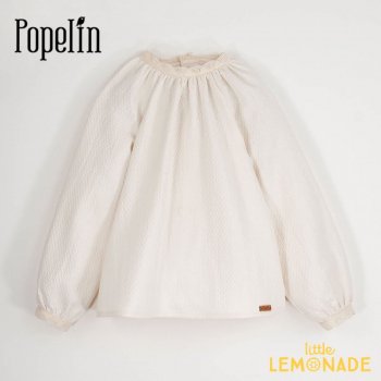 Popelin MOD.16.1 Off-white blouse with lace 2-3/4/6С ֥饦 եۥ磻 AW24 YKZ