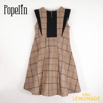 Popelin MOD.33.1 Beige plaid gusseted dress 2-3/4/6С ԡ AW24SALEm