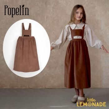 Popelin MOD.36.1 Ochre-coloured corduroy midi dress with bib 2-3/4/6С ԡ AW24SALEm