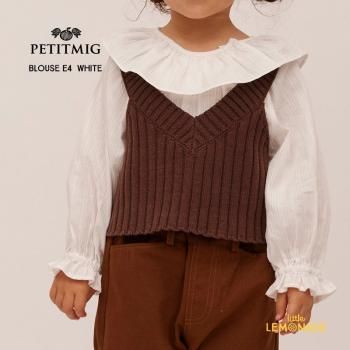 PETITMIG blouse E4  1-2/80cm - 6-7/120cm white ֥饦 ե AW24SALEm Autumn