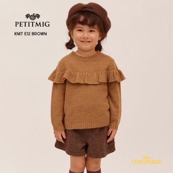 PETITMIG knit E12 brown 1-2/80cm - 6-7/120cm brown ˥å ֥饦 AW24SALEm Autumn