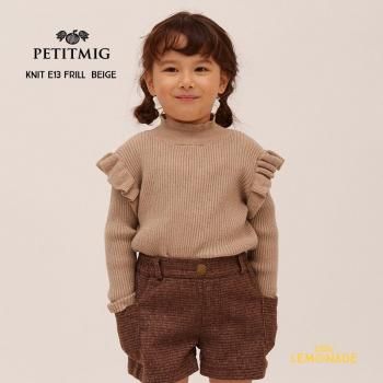 PETITMIG knit E13 frill 1-2/80cm - 6-7/120cm beige ˥å ١ ե AW24SALEm Autumn 
