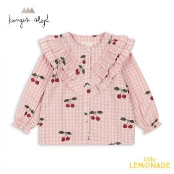 Konges Sloejd KIM FRILL BLOUSE GOTS 3/4/5-6С CHERRY CHECK ֥饦 AW24SALEm KS101546 