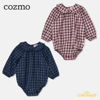 MY LITTLE COZMO Gingham baby romper 1224PinkBlue (LUCIA233)  ٥ӡ ѡ AW24SALEm