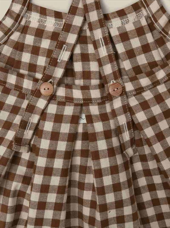 organic zoo Chestnut Gingham Tribe Skirt ｜ギンガムチェック